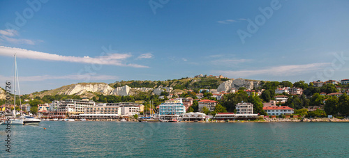 Summer panoramic landscape of Balchik town