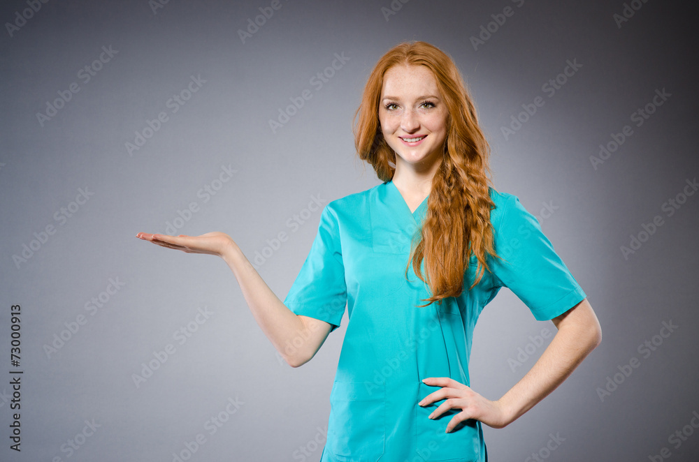 Young woman doctor in medical concept Young woman doctor in medical concept