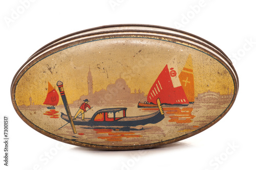 Εκτύπωση καμβά Old rusty vintage venice gondala tin