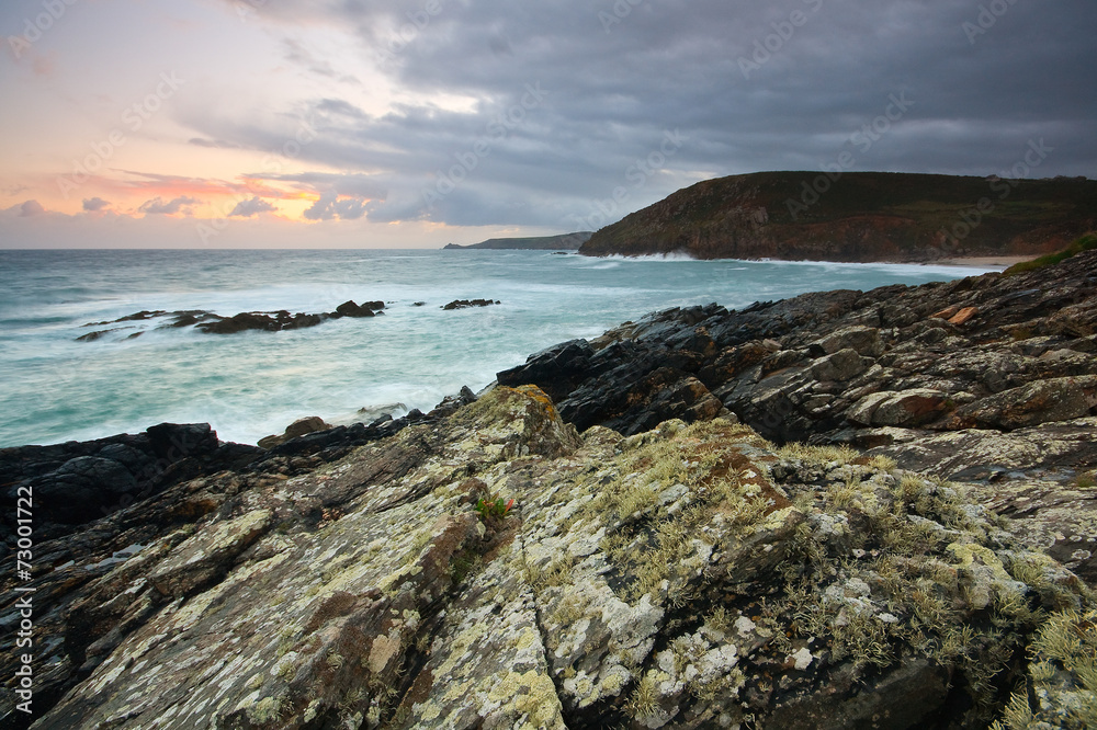 Portheras cove in Cornwall, UK.