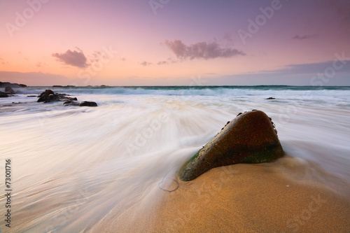 Beach in Portheras cove, Cornwall, UK. photo