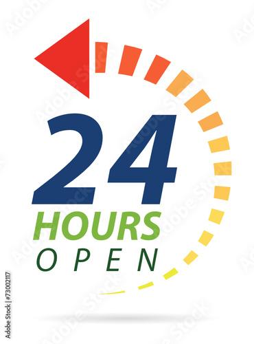Vivid color 24 hours icon