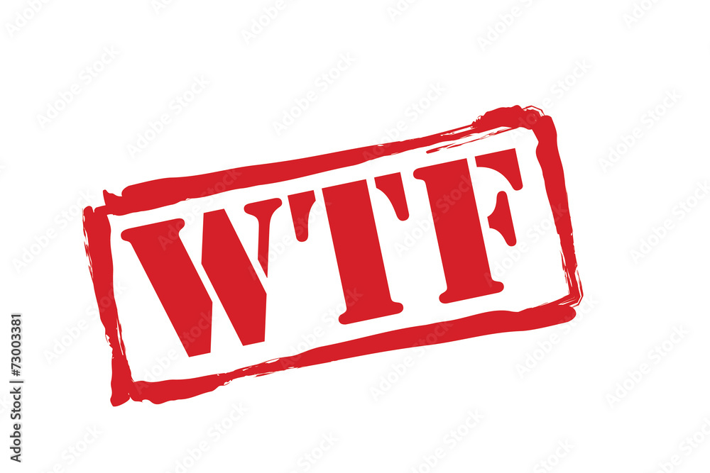 Foto WTF red rubber stamp vector over a white background.