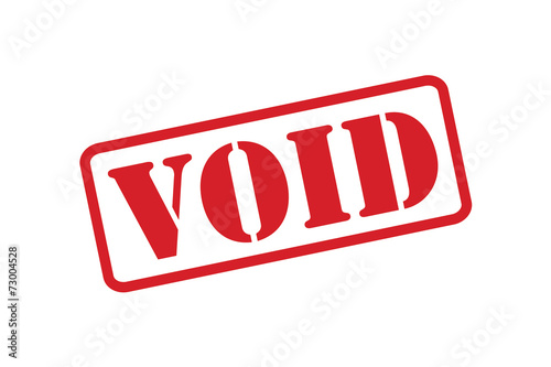 'VOID' Red Stamp vector over a white background.