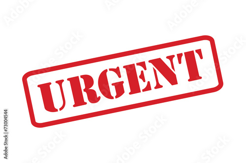 'URGENT' red rubber stamp vector over a white background.