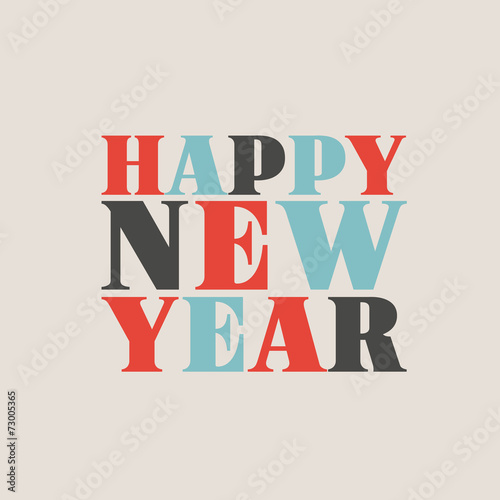 Happy New Year 2015. Greeting card.