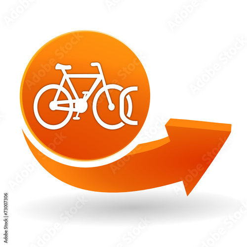 parking deux roues sur bouton web orange