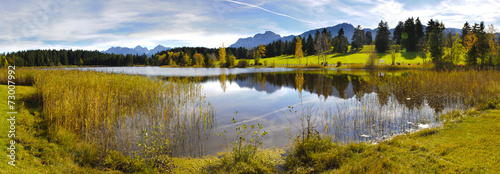 panorama view to rural landscape in Bavaria