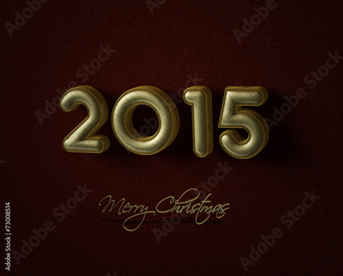 2015 Christmas and New Year Greeting Card for happy holiday