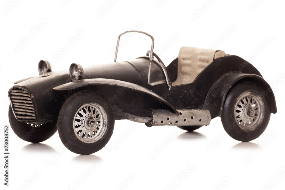 Vintage old caterham 7 sports car tin model