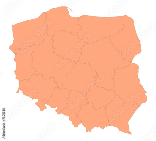 Polska - województwa - podział administracyjny