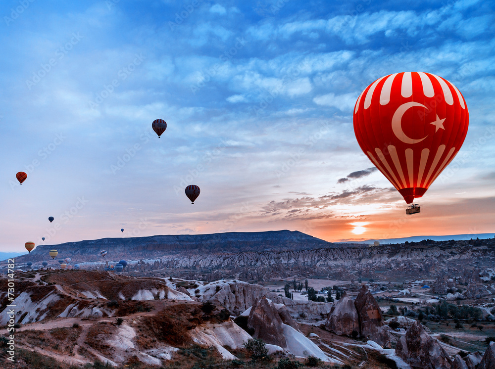 Turkey air balloon flying