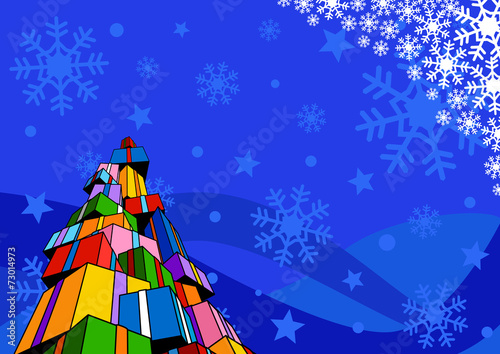 Christmas background with gifts