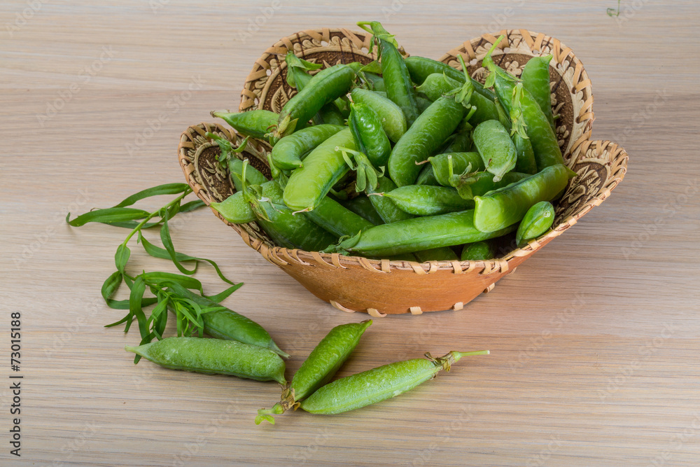 Green fresh peas