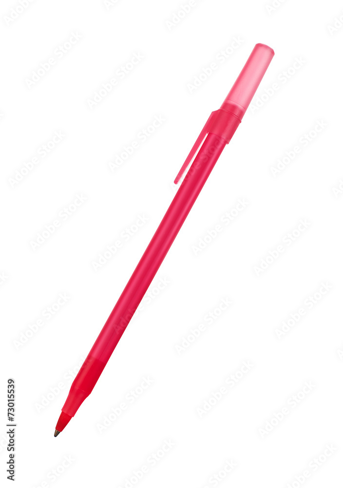 Red pen isolated on white