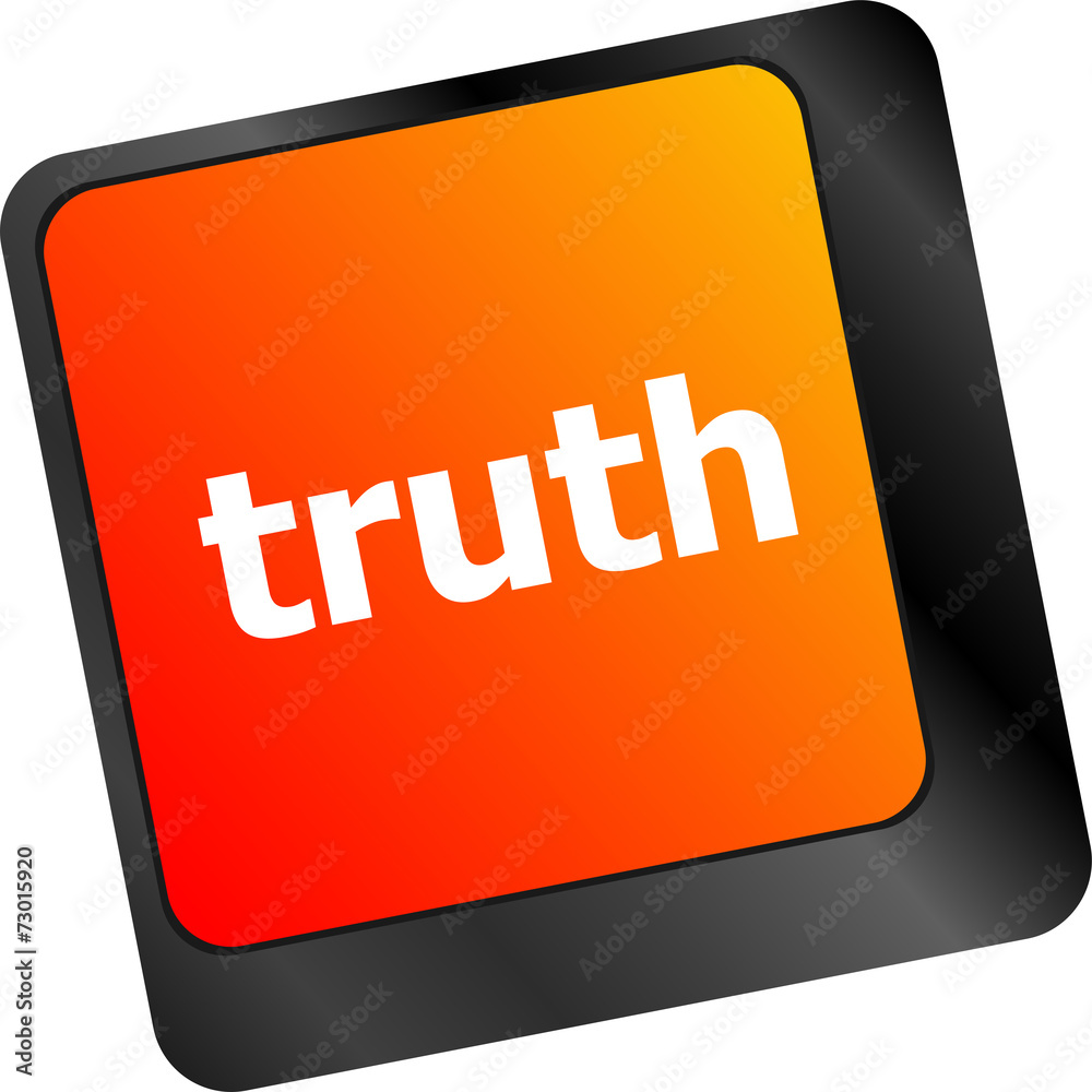 Truth key on keyboard - business concept Truth key on keyboard - business concept