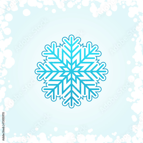 Snowflake on the winter background