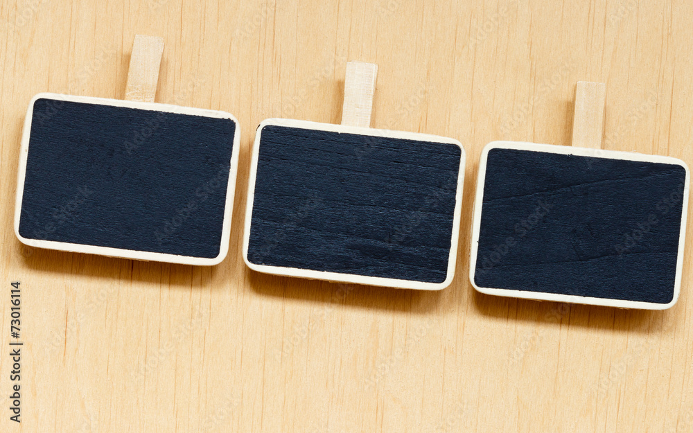 small blackboards boards with space for text