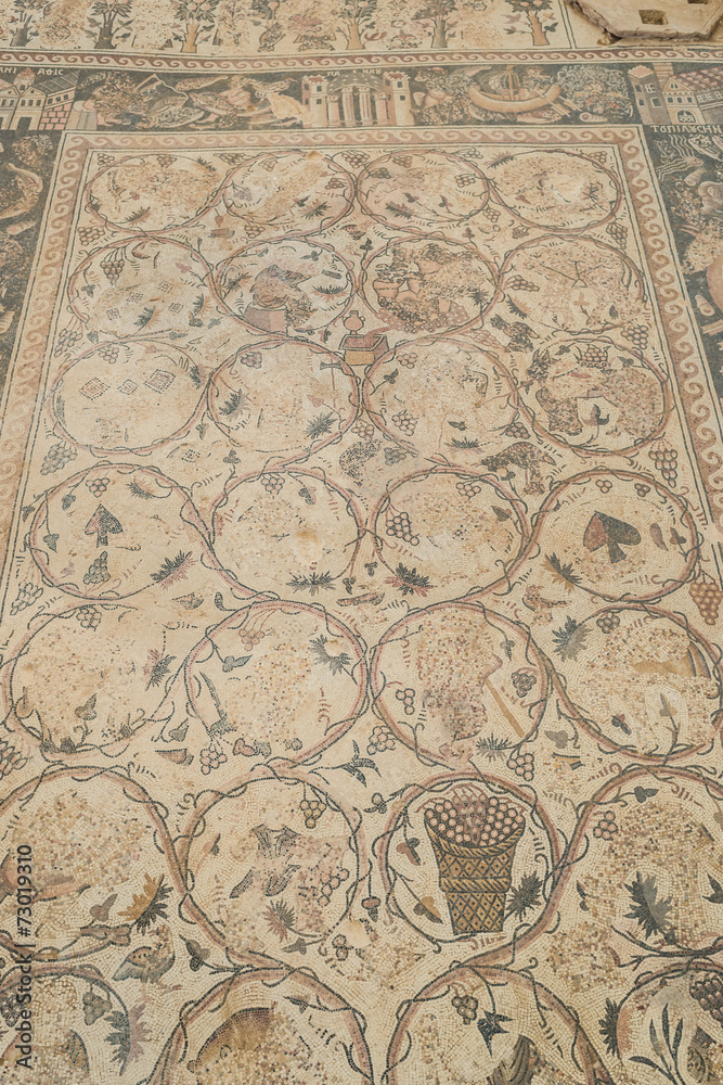 mosaic Roman ruins, Um Ar-Rasas, Jordan
