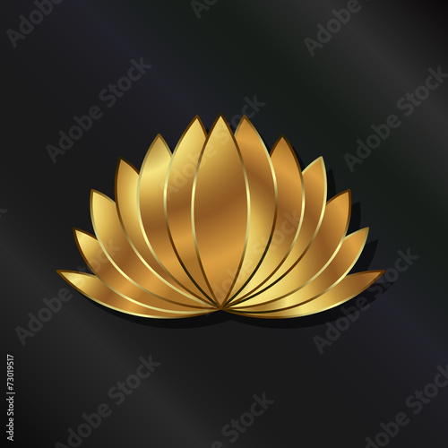 Photography Leafy Lotus plant luxury gold logo