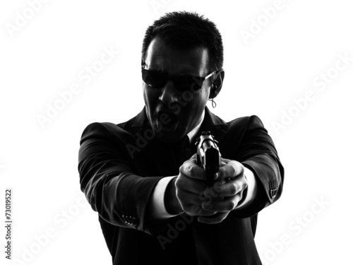 secret service security bodyguard agent man silhouette photo