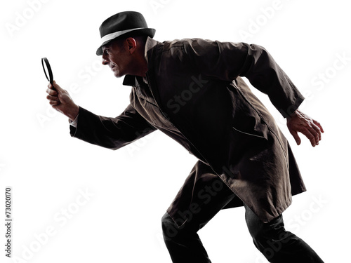 detective man criminal investigations  silhouette