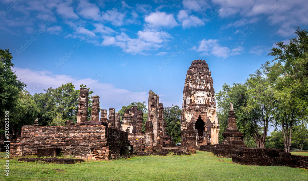 Sukhothai historical park at Sukhothai province in Thailand