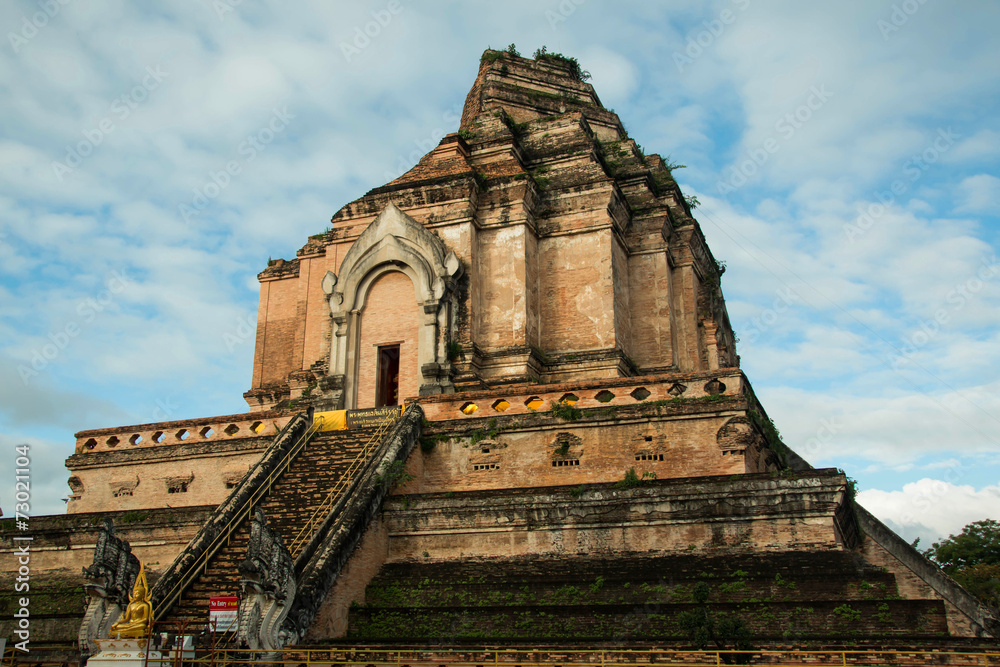 Wat Chedi Luang in chiangmai of thailand