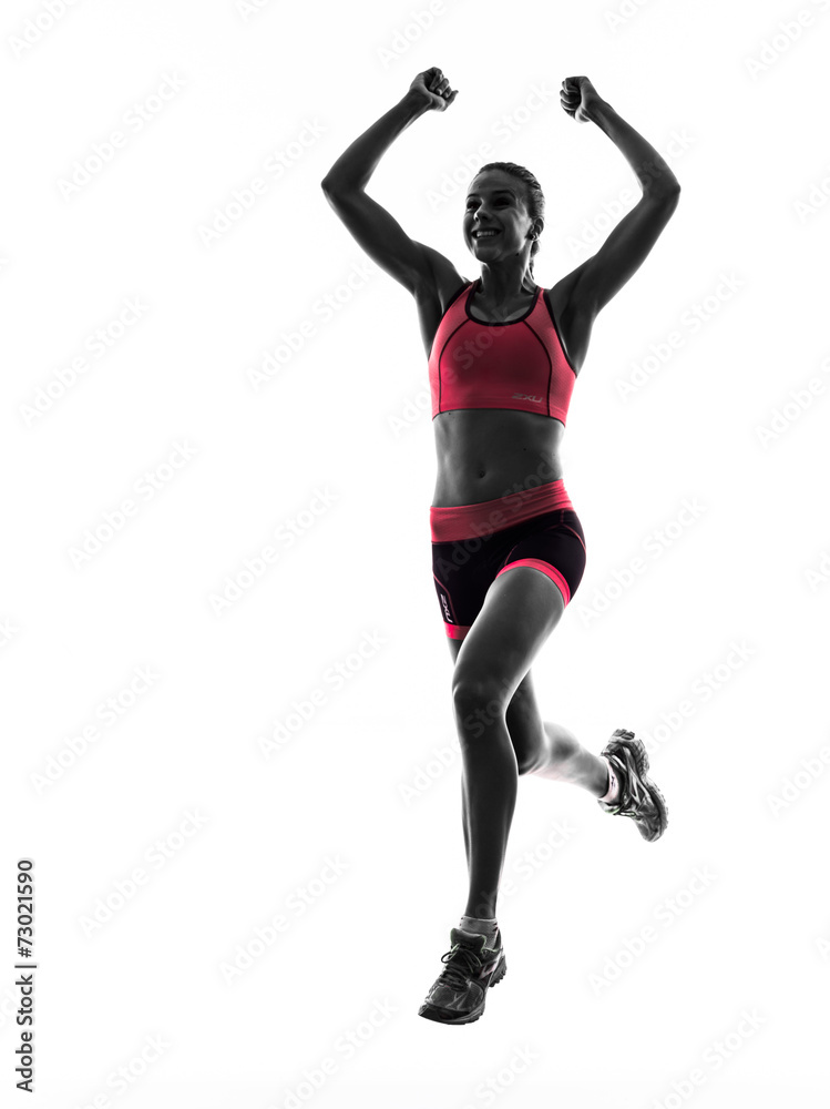 woman runner running jogger jogging  silhouette