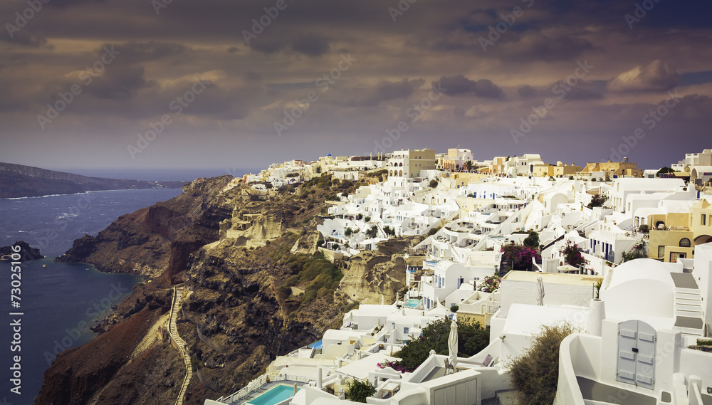 Stunning view at Oia village in Santorini Island- Greece