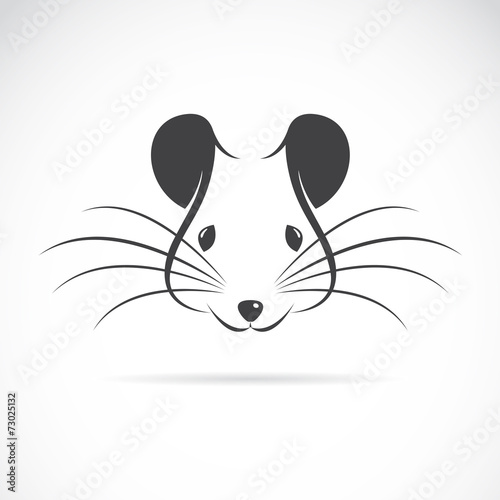 Vector of a rat head design on white background. Animal. Easy editable layered vector illustration.