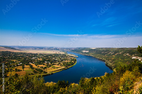 Nature, beautiful river that runs through town