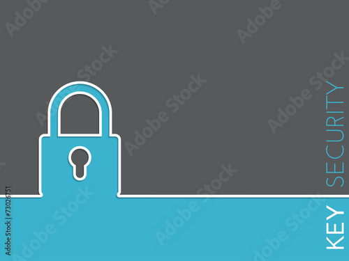 Simple security background with padlock