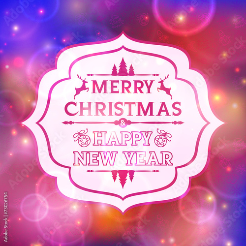 Abstract greeting with Christmas and New Year