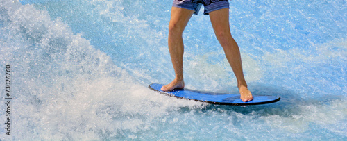 Man ride a surfing board