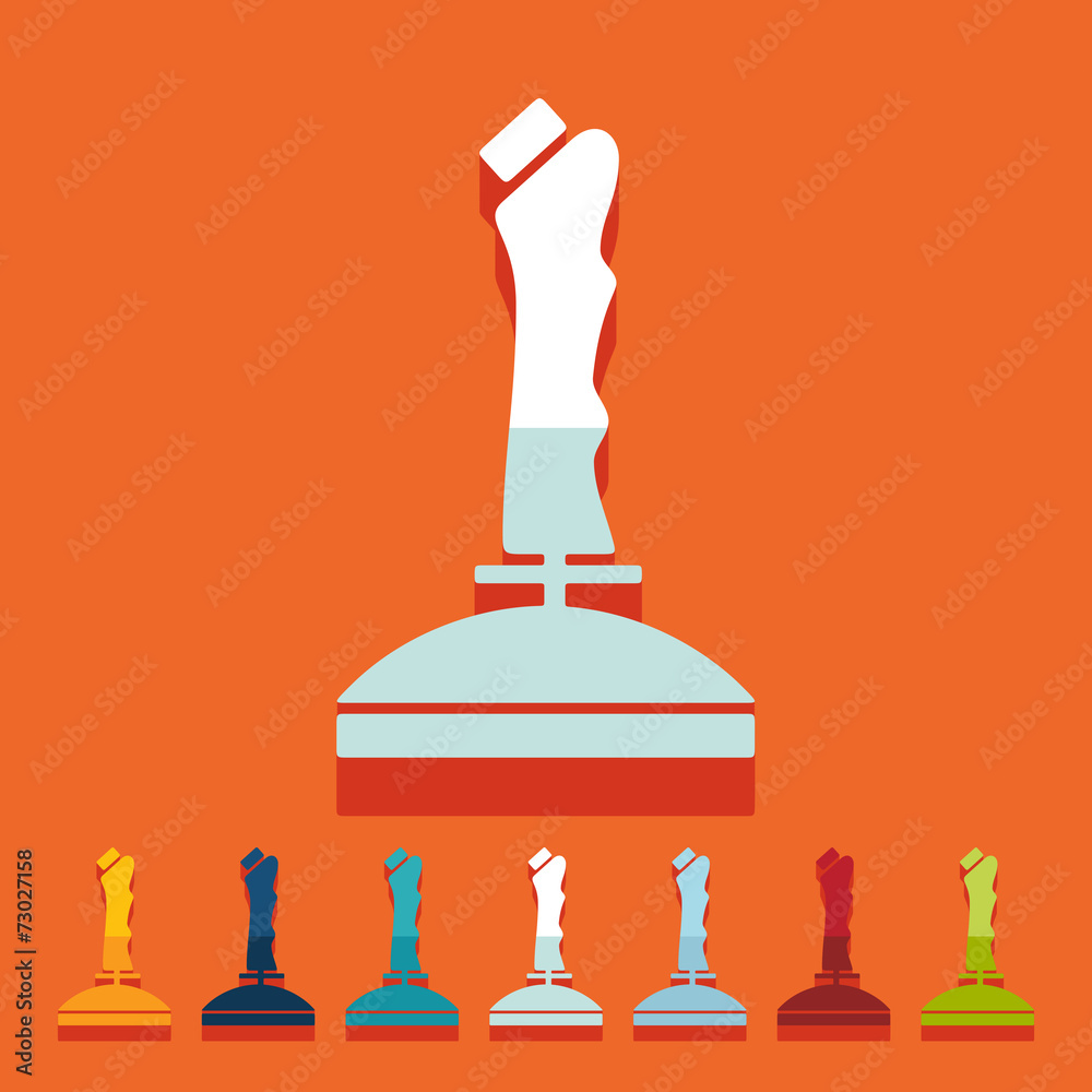 Flat design: joystick Flat design: joystick