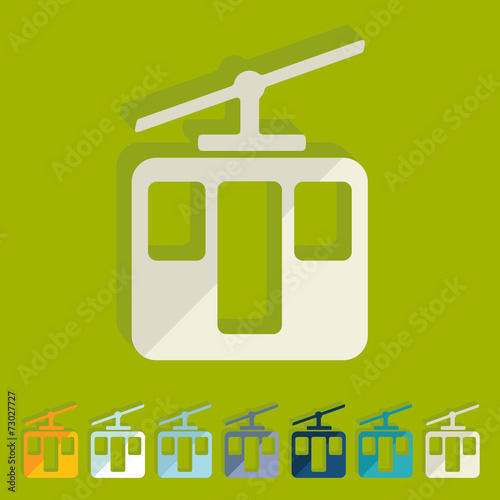Flat design: funicular