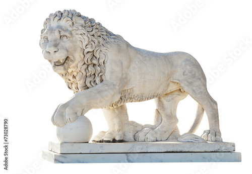 medici lion isolated on white background