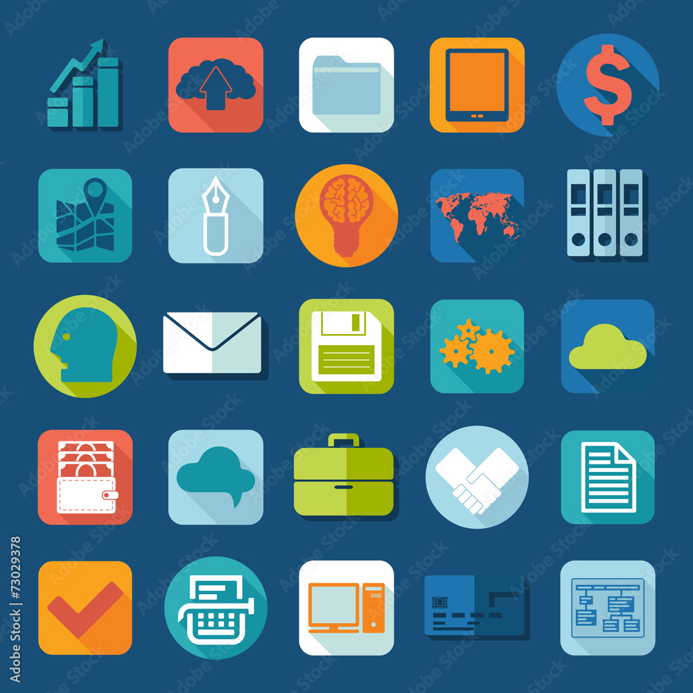 Set of business icons