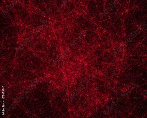 Background with red cybernetic particles