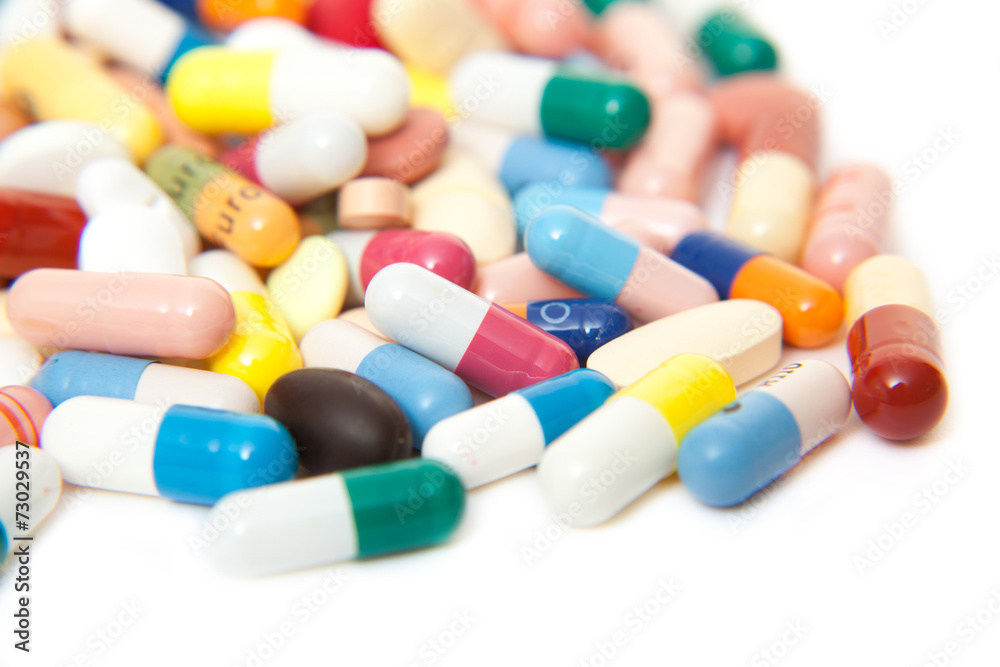 Various pharmaceuticals. All on white background. Various pharmaceuticals. All on white background.