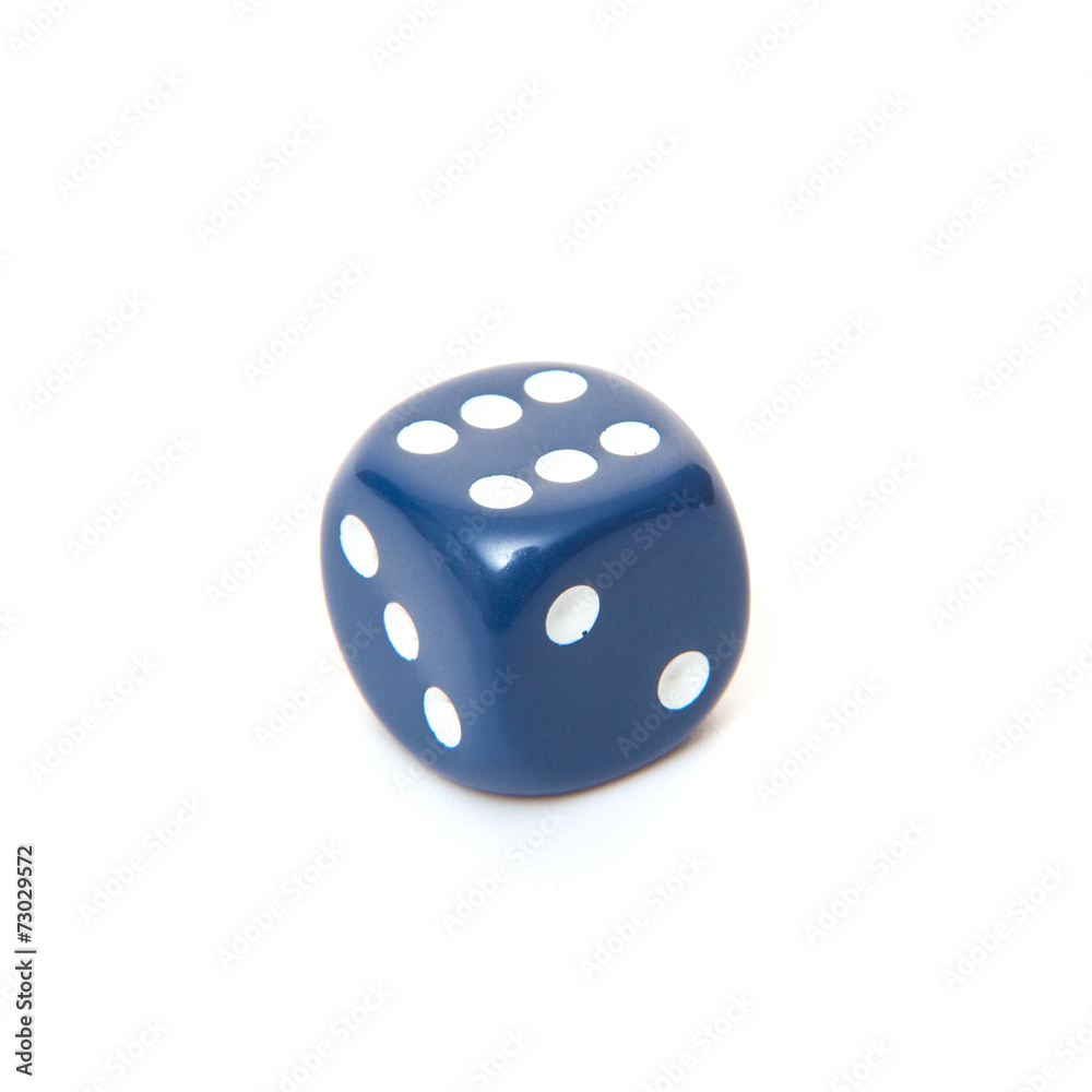 6-sided dice. All on white background. 6-sided dice. All on white background.
