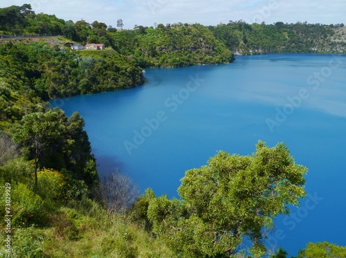 The Blue Lake in Mount Gambier is vivid blue photo