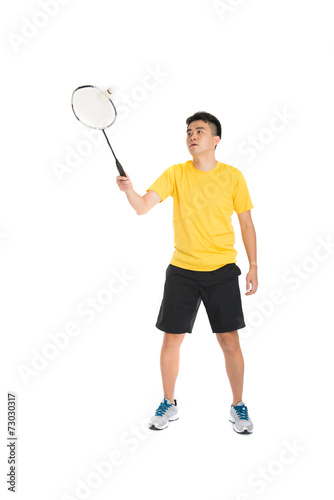 asian male chinese badminton player