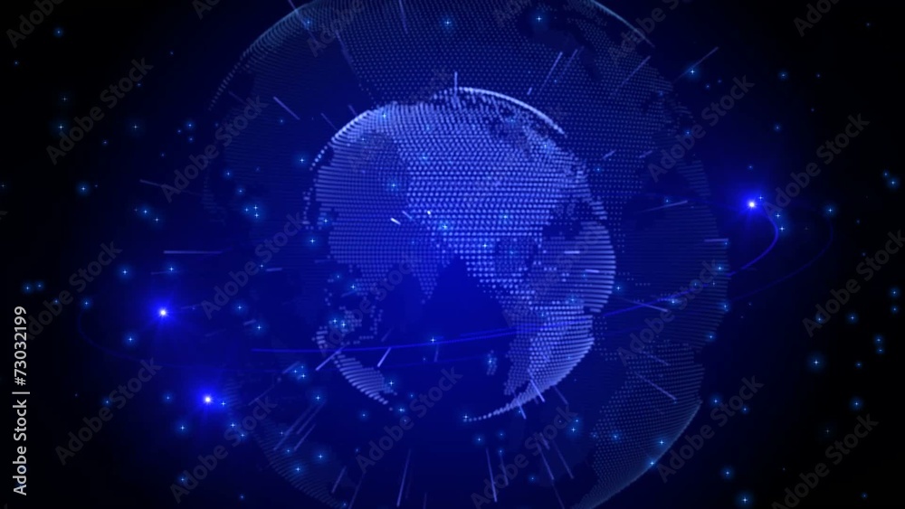Abstract Earth communications and technology blue background Abstract Earth communications and technology blue background