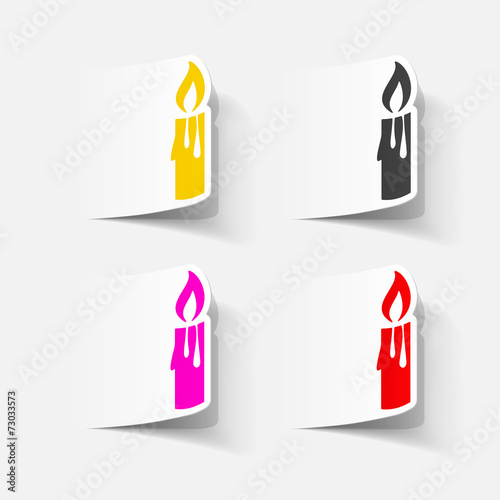 realistic design element: christmas candle