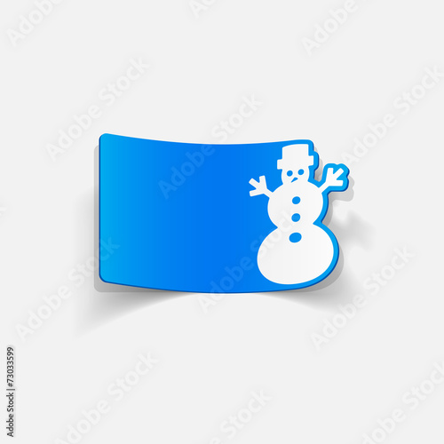 realistic design element: christmas snowman