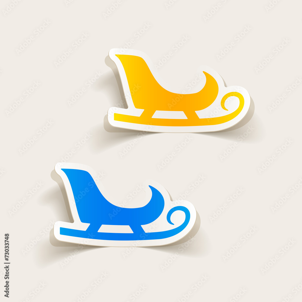 realistic design element: sledge realistic design element: sledge