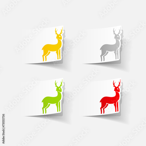 realistic design element  deer