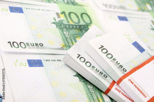 Stack of 100 euro bills